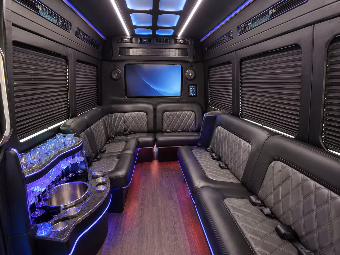 st george party bus interior